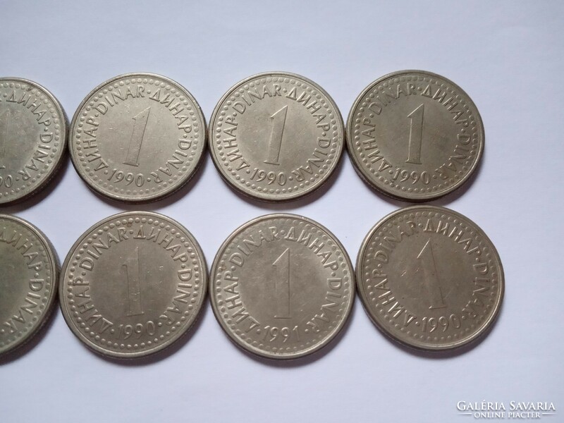Nice 1 dinar 1990 - 1991 !! 10 pieces !!