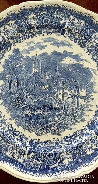 Villeroy Boch Burgenland kék nagy kerek kínáló tál, tányér