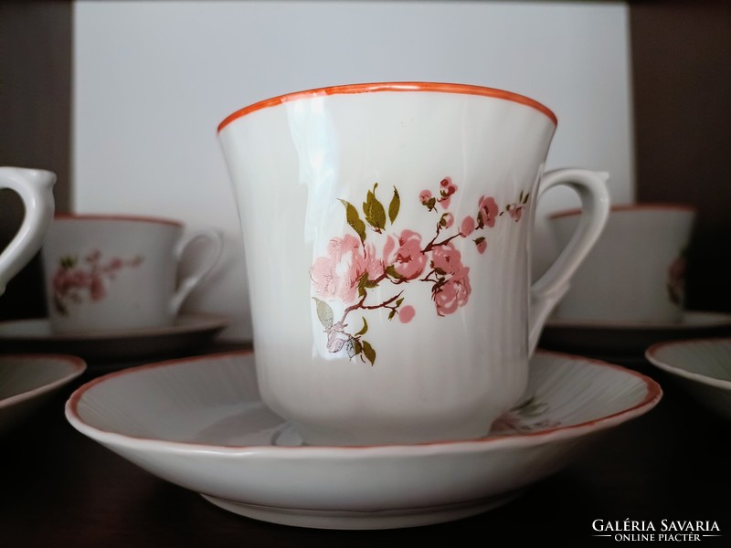 12 Darabor crown regal porcelain cup with saucer, jug, sugar bowl and milk spout
