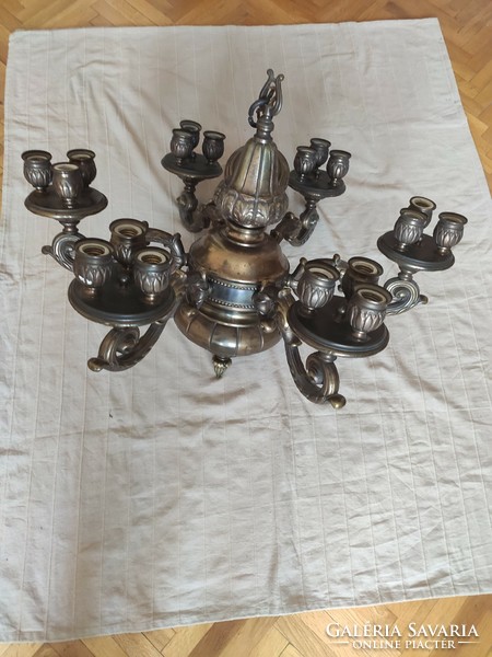 Antique copper body six-arm ceiling lamp pendant lamp chandelier