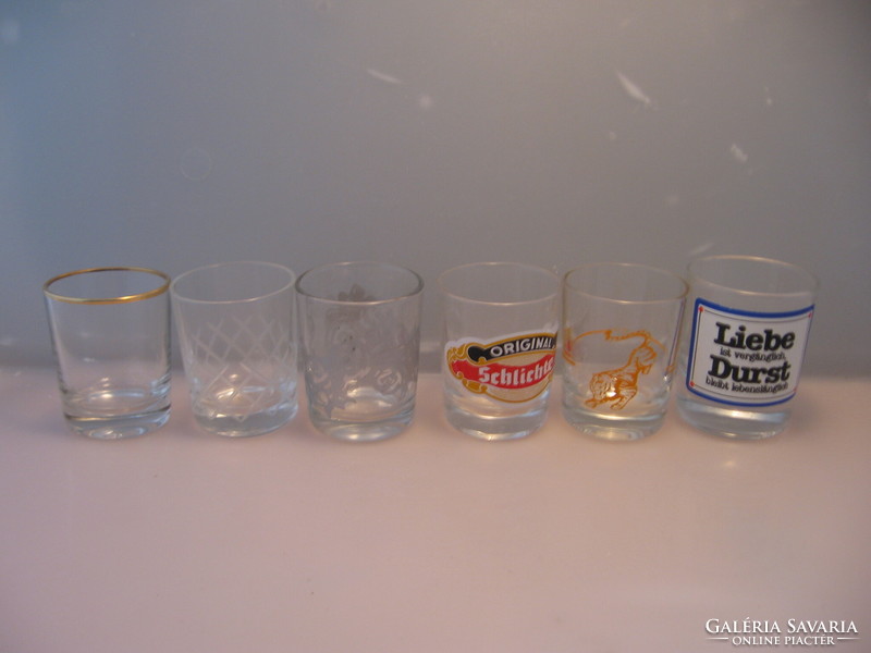 Retro brandy glasses mixed 6 pcs
