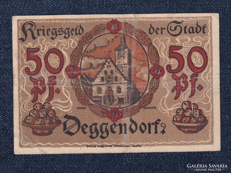 Germany deggendorf 50 pfennig emergency money 1918 (id77685)