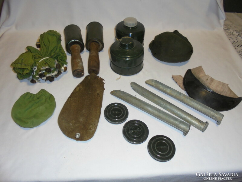Régi, retro katonai tárgyak, felszerelés - együtt - hagyatékból 1.