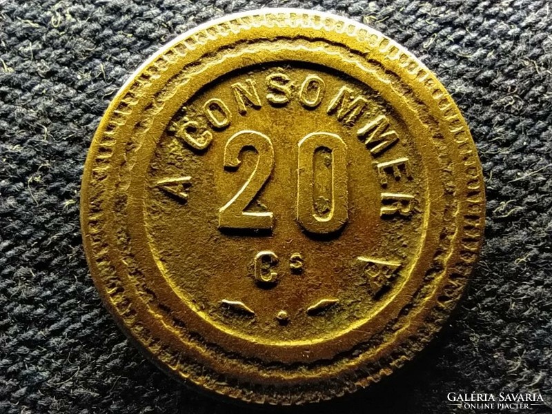 Franciaország Consommer 20 cent token 19 mm (id77433)