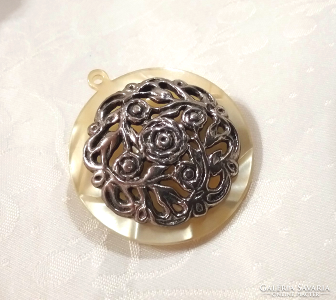 Old metal brooch, badge, pendant
