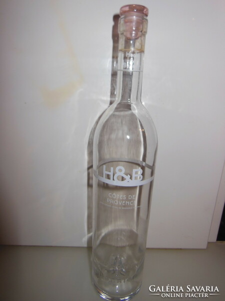 Wine bottle - French - new - with glass stopper - h & b cotes de provence - 34 x 7 cm 7.5 dl - flawless