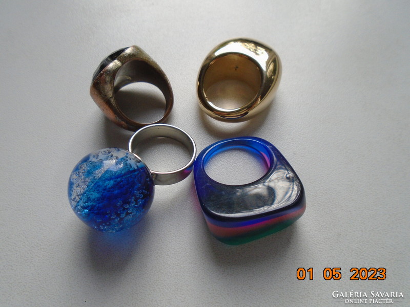 4 db vintage gyűrű a 70'-80' évekből