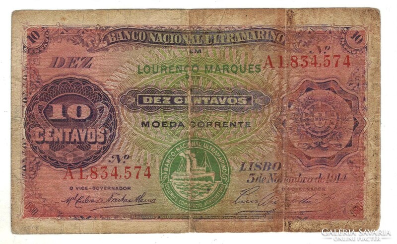10 centavos 1914 Mozambik Lourenco Marques 3.
