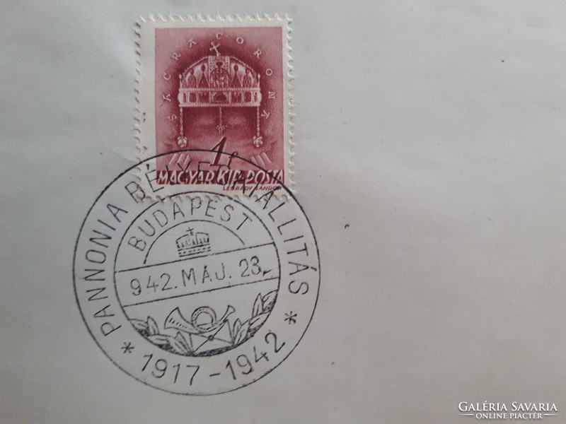 Pannonia stamp exhibition 1942 occasional stamp cut out