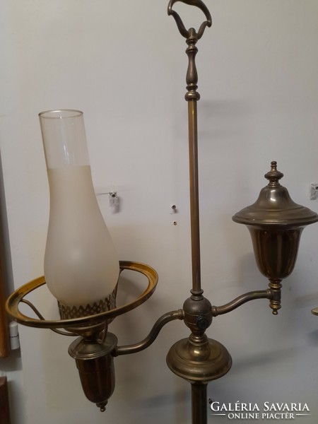 Copper retro petroleum chandelier standing lamp electric copy. 155 Cm.