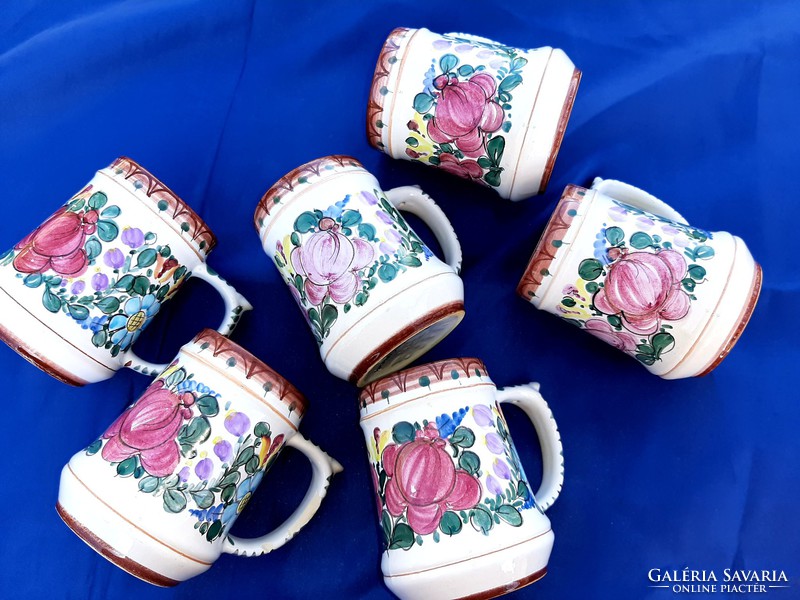 Hand painted Tyrolean mug set