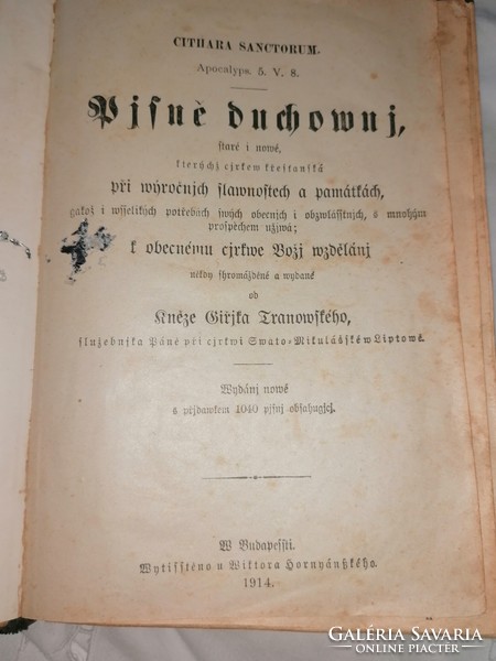 Antik vallási könyv, Cithara Sanctorum Apocalypse .5.v.8   1914.-es kiadás