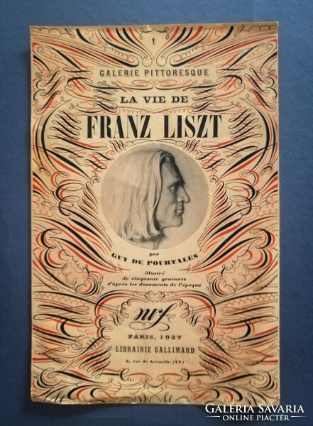La vie de franz flour, art-deco book original sample print 1927 Paris
