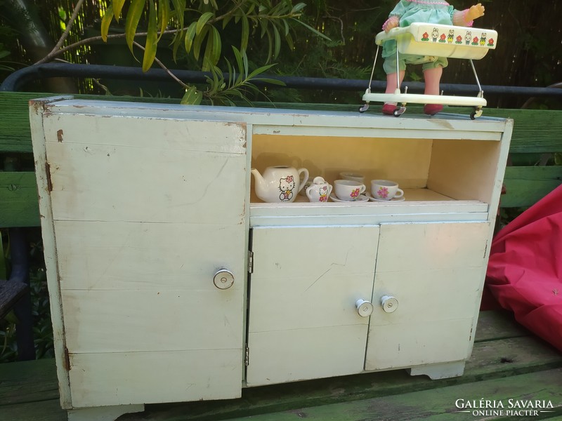 Vintage nagyméretű baba konyhaszekrény v, vizsgamunka