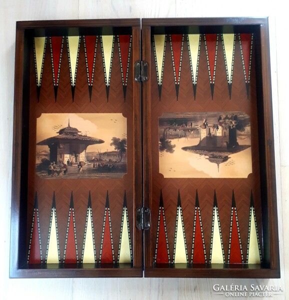 Különleges backgammon készlet