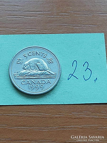 Canada 5 cents 1999 beaver 23.