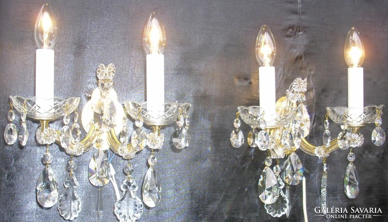 Mária Terézia stil kristály falikar 2db 2+2égős