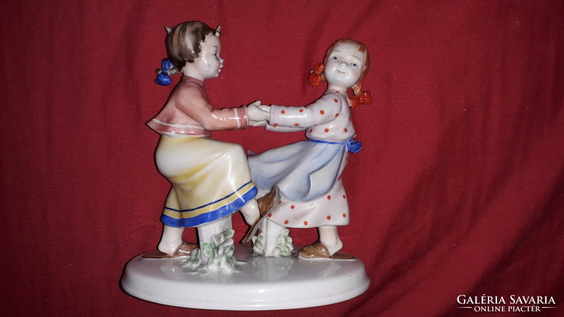 Gyönyörű antik METZLER & ORTLOFF  Táncoló leányok porcelán figura a képek szerint