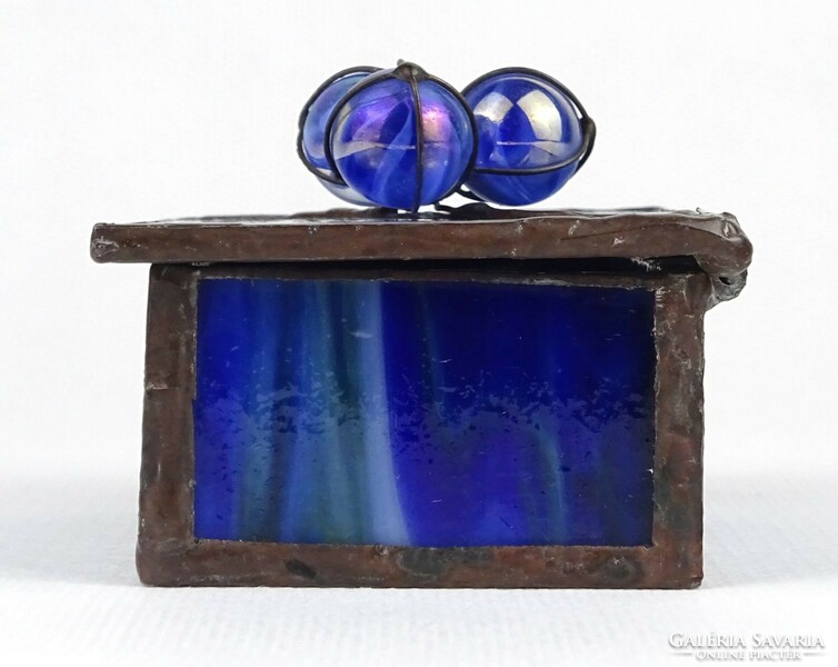 1M929 beautiful stained glass jewelry box