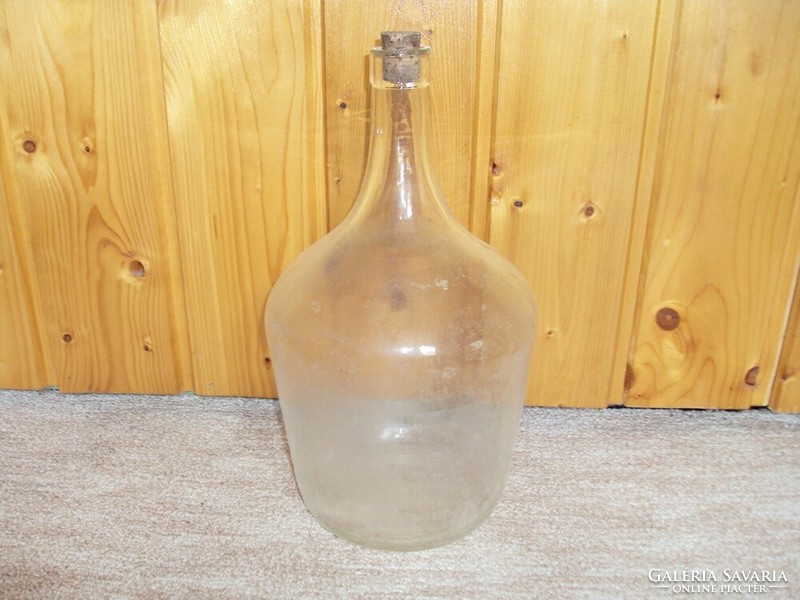 Old demijohn glass bottle approx. 5 Liter