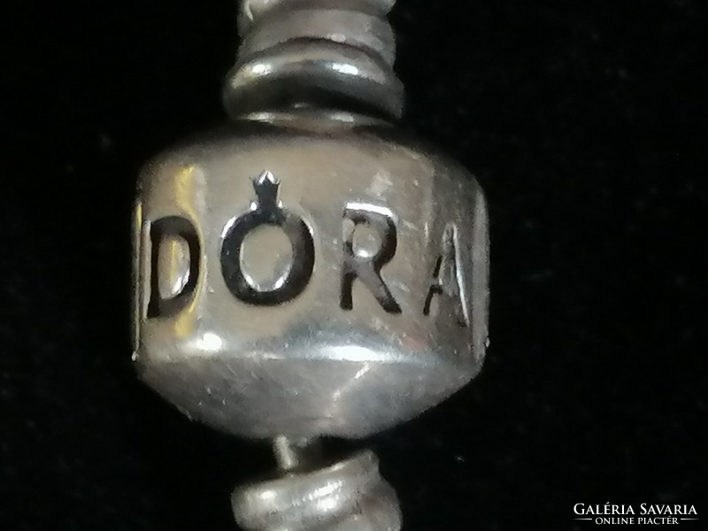 Pandora silver bracelet with heart lock