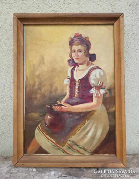 Girl in Hungarian folk costume