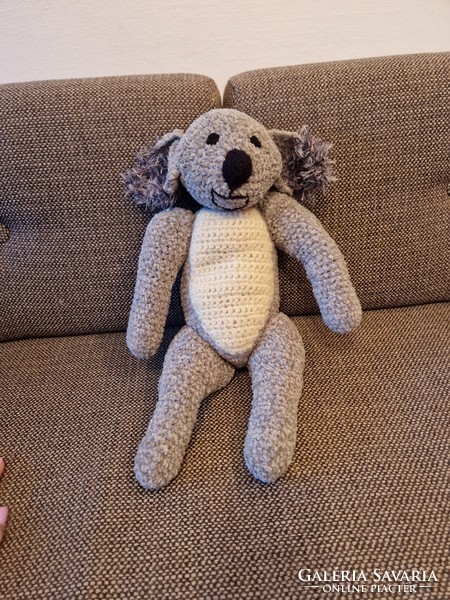 Gray knitted koala baby