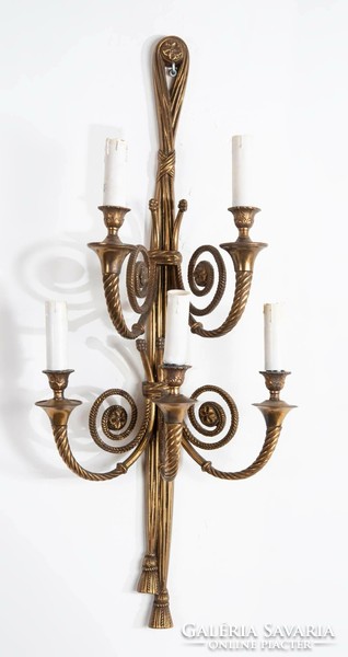 Gilded bronze Art Nouveau style wall arm - 5 arms