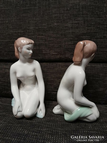 Aqvincum  porcelán női akt szobor.