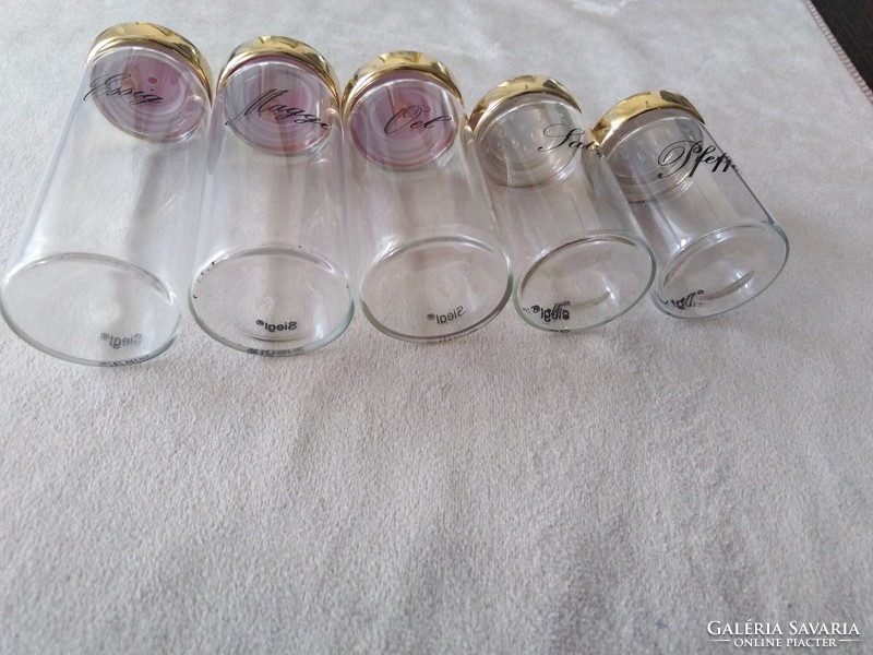 Üveg fűszeres - minimalista jelleggel /  réz kupakkal