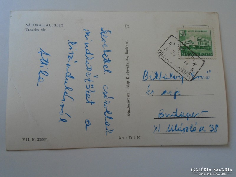 D195092 Régi képeslap - 1958 Sátoraljaújhely