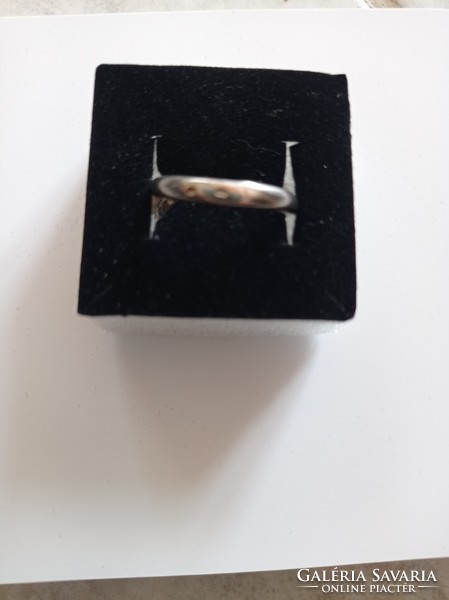 Zircon silver ring 17.5-18 Mm