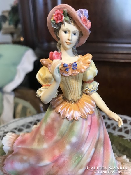 Leonardo collection, summer days, flawless, hand painted, marked sculpture, painted resin 1996.