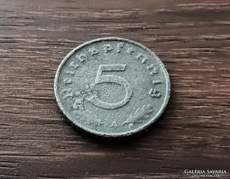 5 Reispfennig, Germany 1942 the mint mark