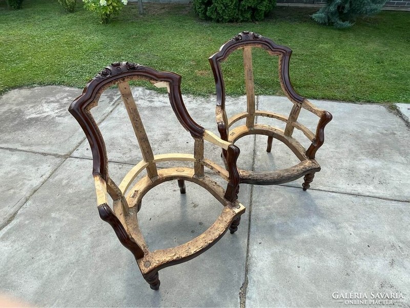 2 Viennese baroque armchairs