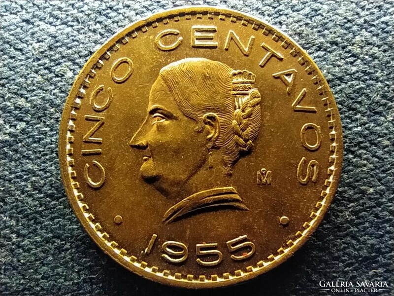 Mexikó Mexikói Egyesült Államok (1905-) 5 centavó 1955 Mo (id67784)