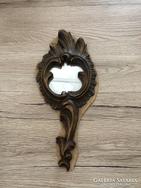 Baroque combing hand mirror