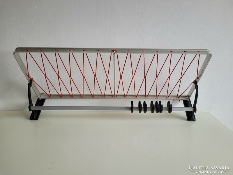 Retro old 73 cm red mesh aluminum mid century hall hat rack with hook