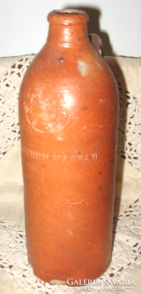 ANTIK sómázas butella ásványvizes kőedény palack NASSAU