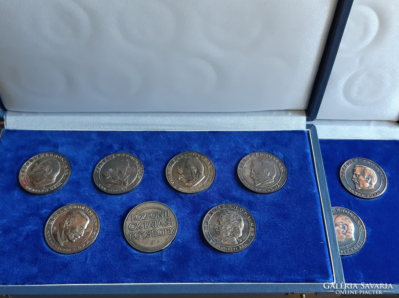 István Kákonyi: Budapest University of Technology 1782-1982, 2 rows (14) medals, 2 in gift boxes