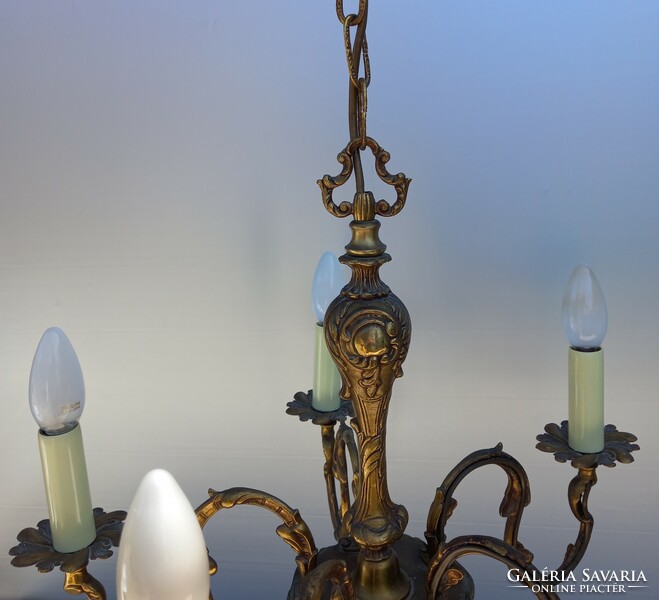 Decorative heavy cast copper chandelier