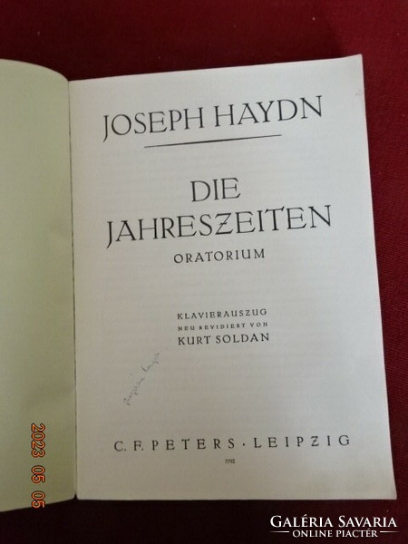 HAYDN - Die Jahreszeiten - 203 oldal. Jókai.