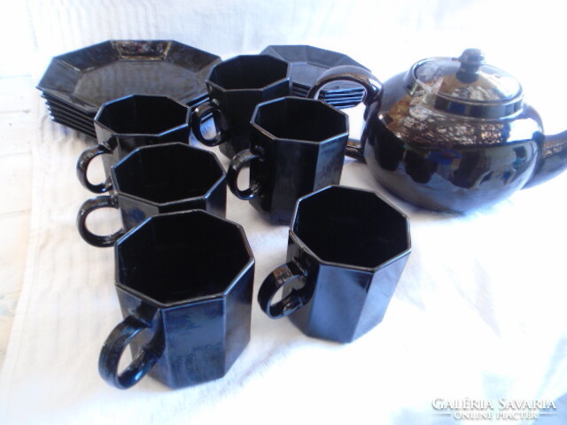 Six-person personal French acropal coffee and tea set and cake set 6 pcs