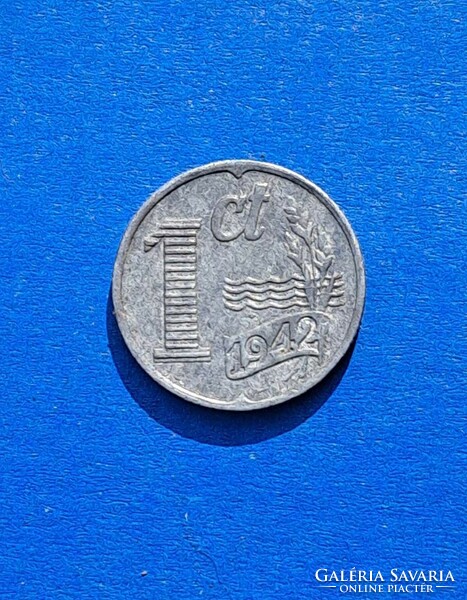 German occupation of the Netherlands 1 cent 1942.