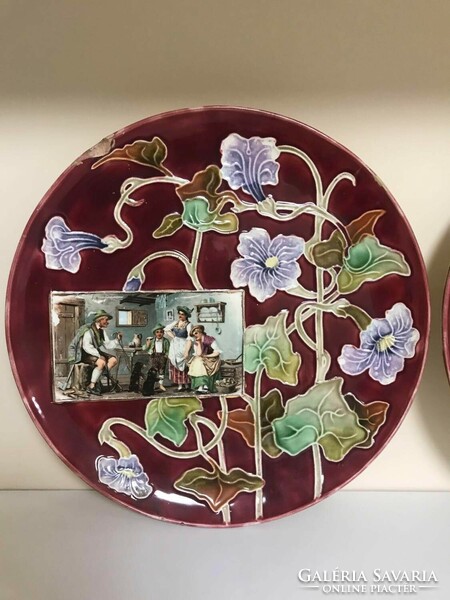Pair of Josef Steidl decorative plates