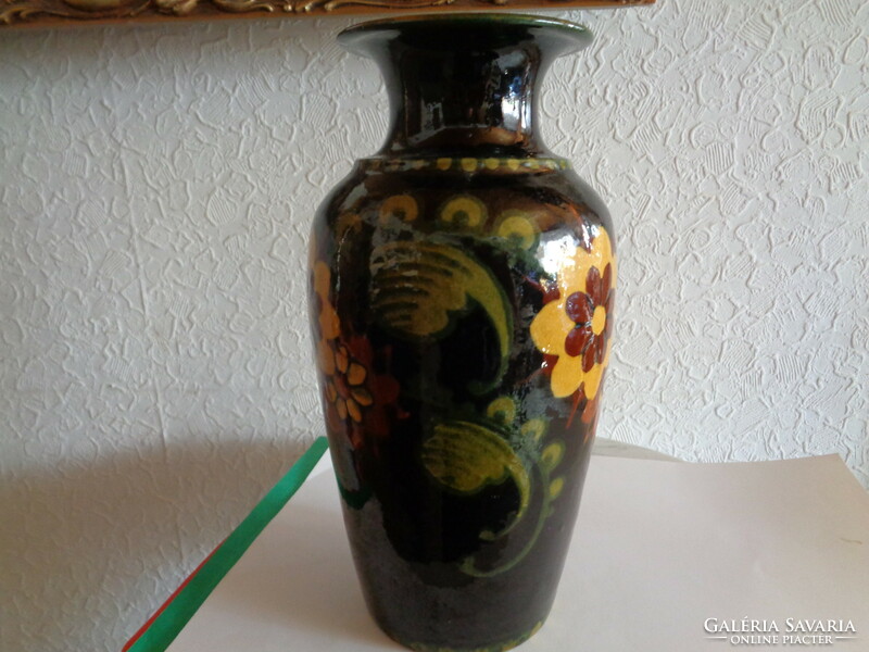 Folk vase, beautifully crafted, hand-painted, signed