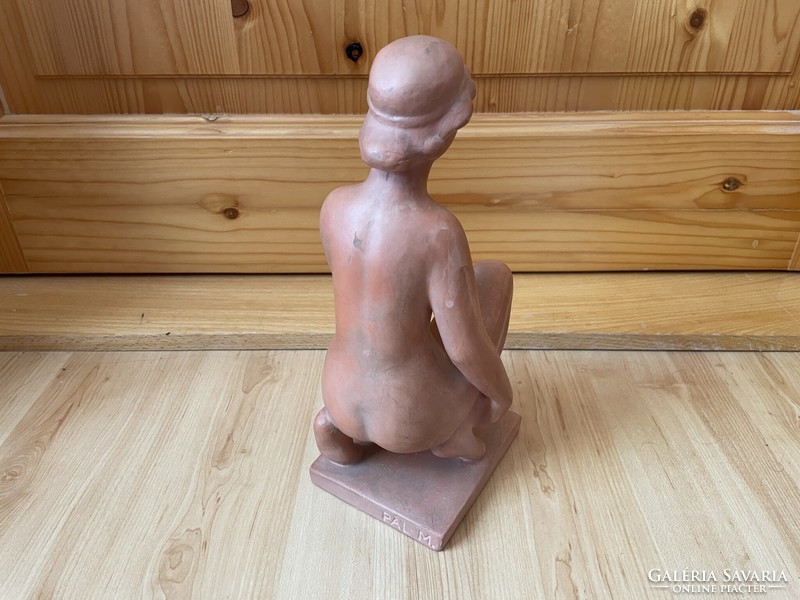 Pál Mihály terracotta ceramic nude nude female figure sculpture modern