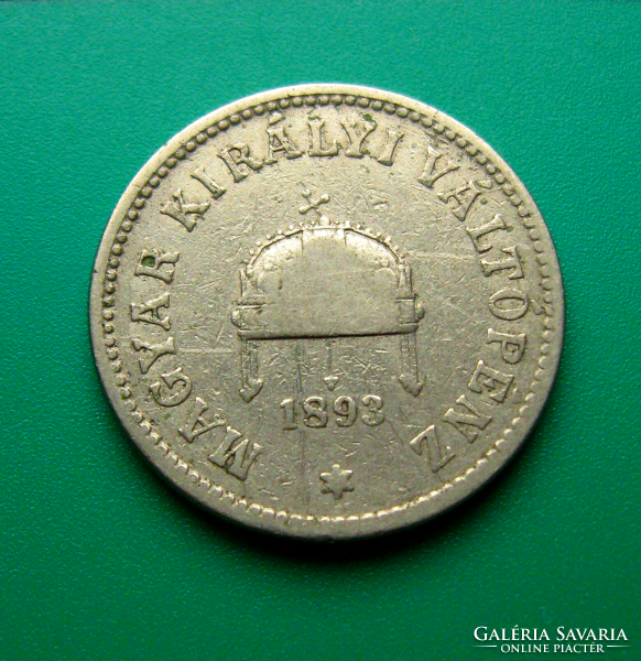 10 Filér - 1893 - k-b - nickel