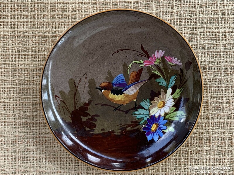 CREIL & MONTEREAU 1845 körüli porcelán tányér csodás színekkel, kézzel festett