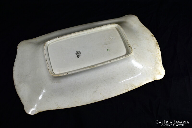XIX. No. End French luneville painted stoneware roasting dish